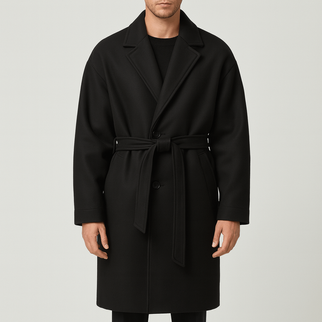 Luminovi | Tailored Wool Overcoat-Overcoats
