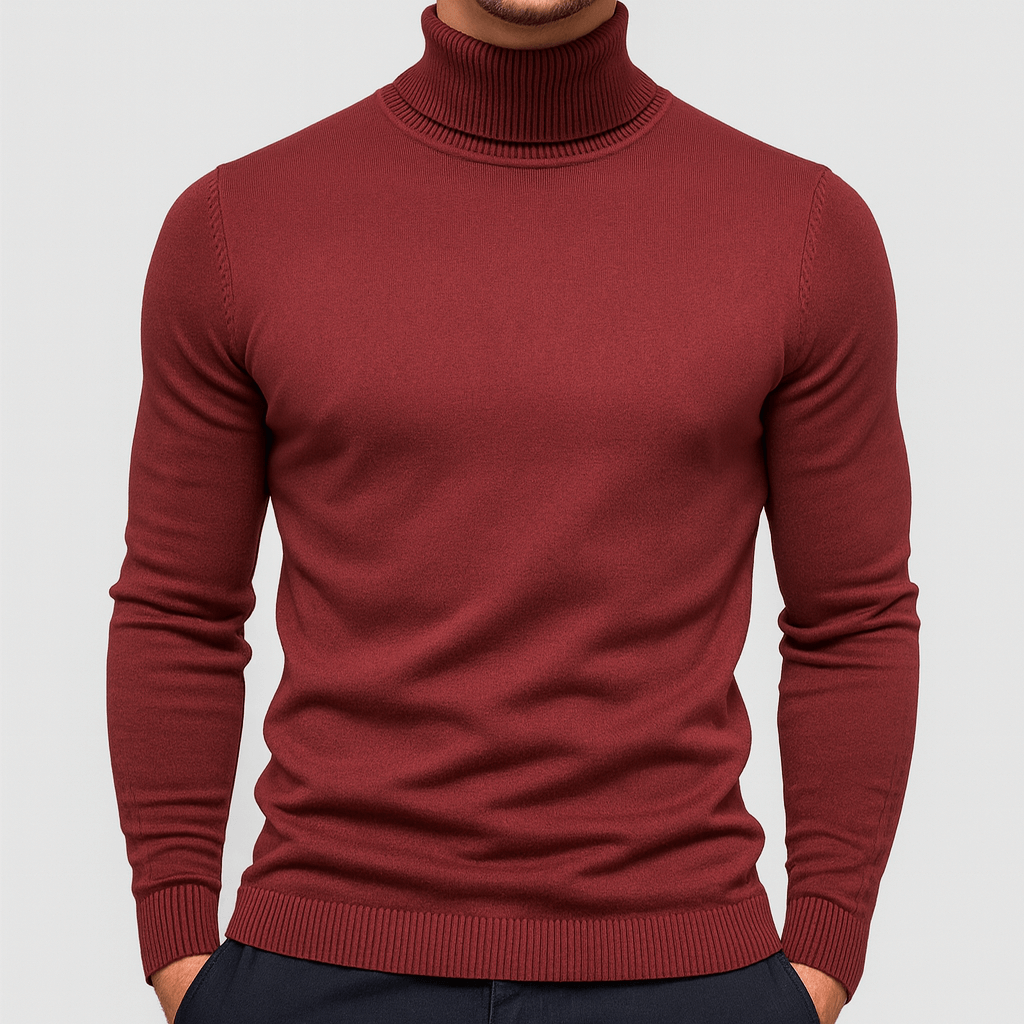Luminovi | Turtleneck Knit Jumper-Sweater