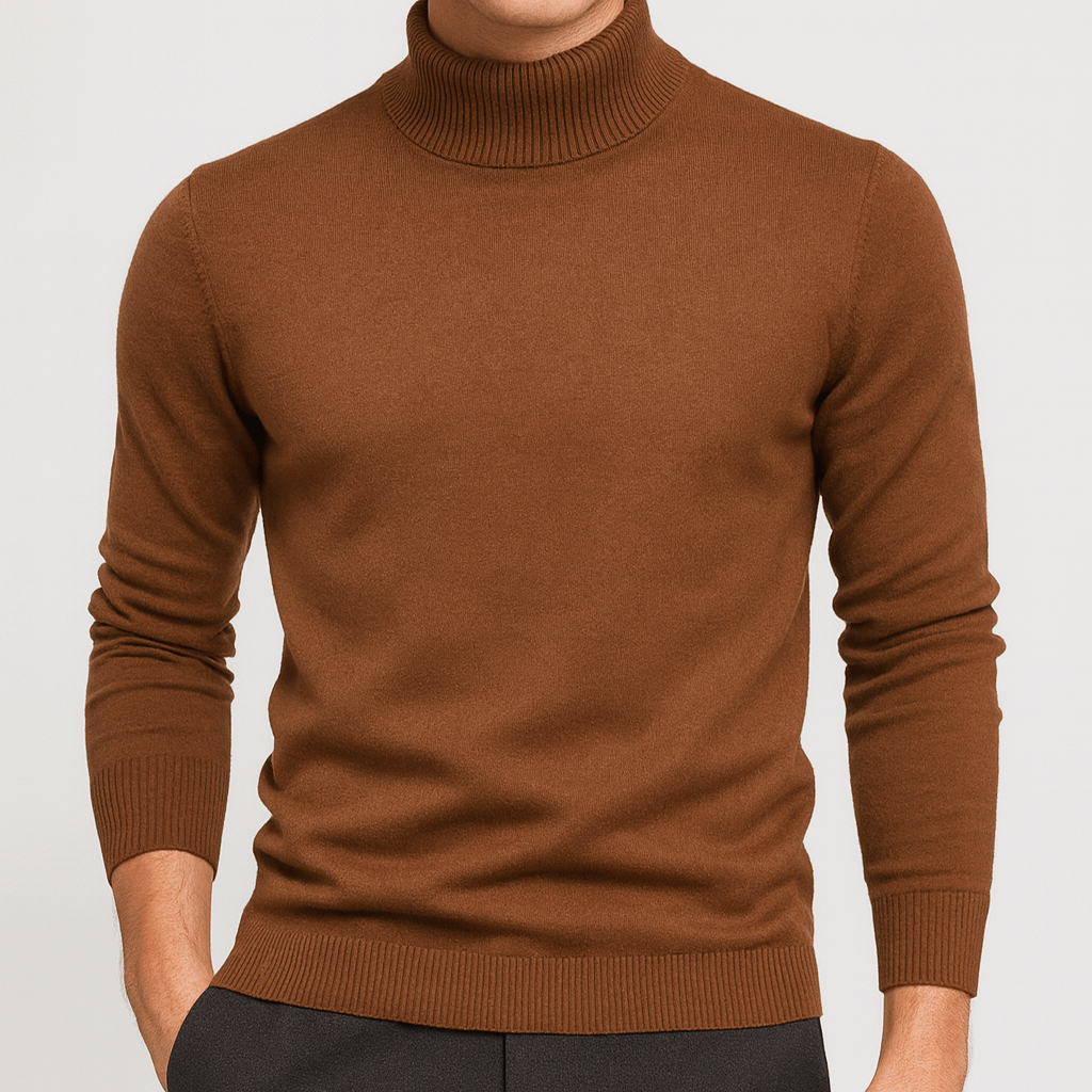 Luminovi | Turtleneck Knit Jumper-Sweater