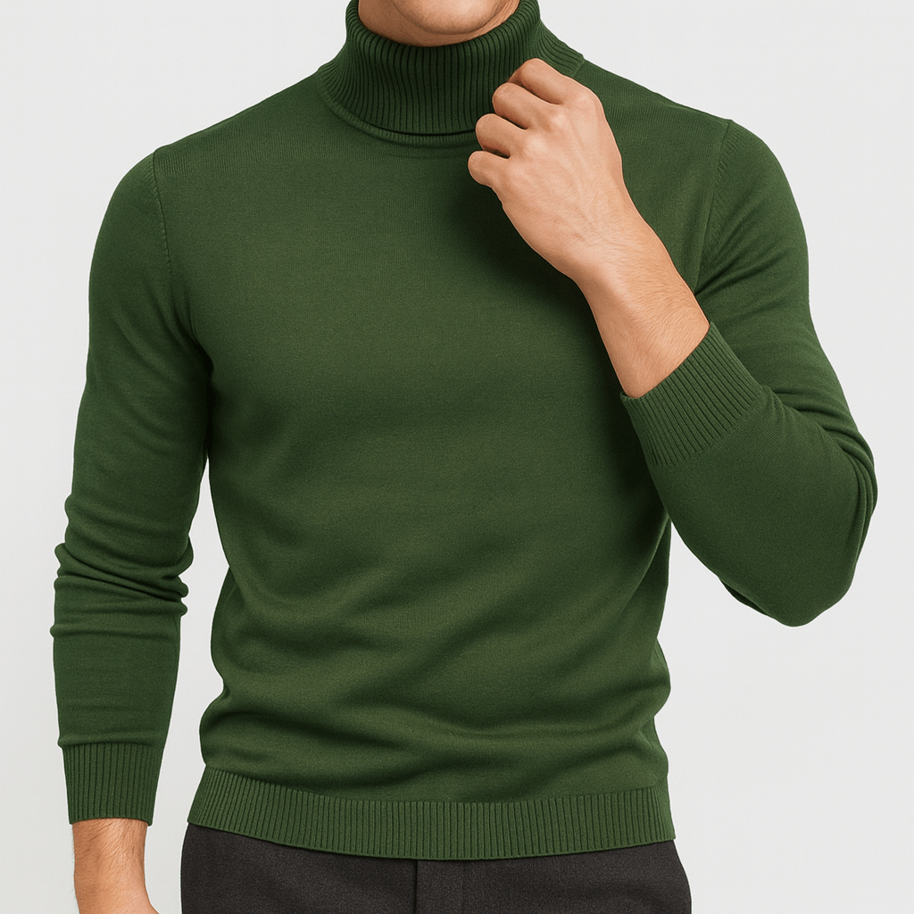 Luminovi | Turtleneck Knit Jumper-Sweater