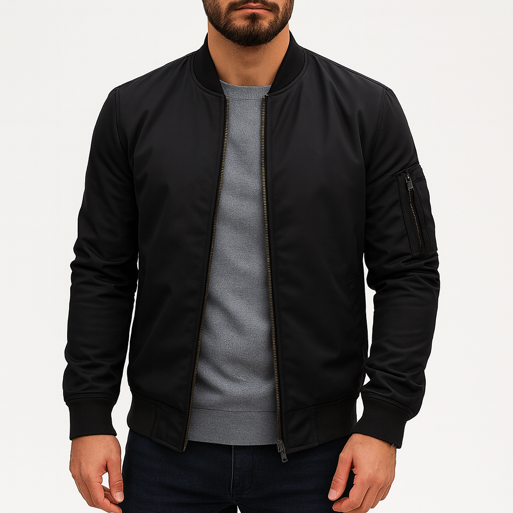 Luminovi | Zip-Pocket Bomber Jacket-Jacket