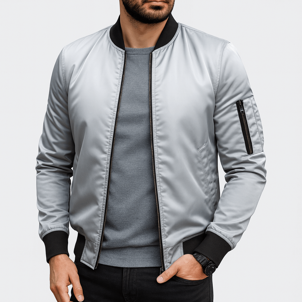 Luminovi | Zip-Pocket Bomber Jacket-Jacket