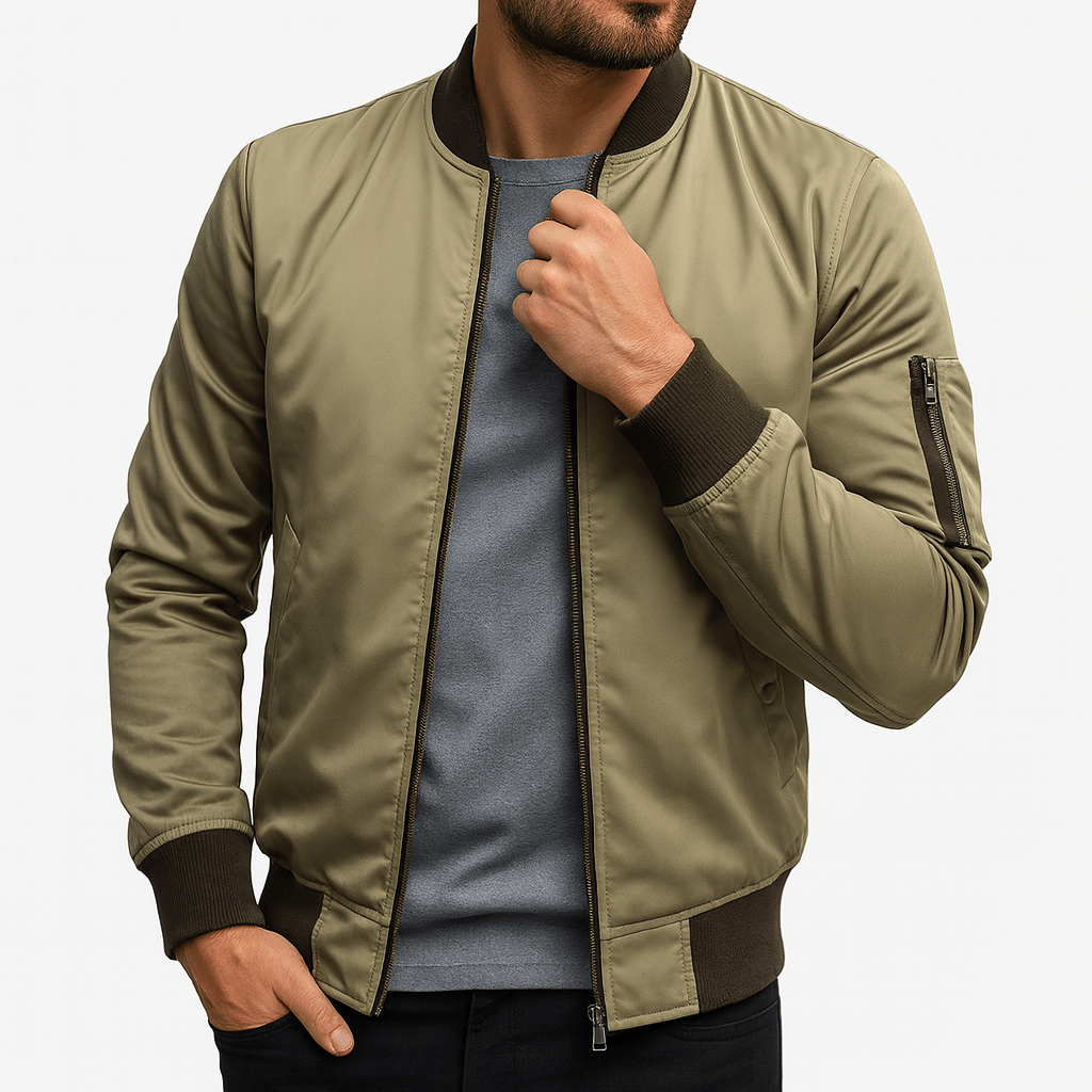 Luminovi | Zip-Pocket Bomber Jacket-Jacket