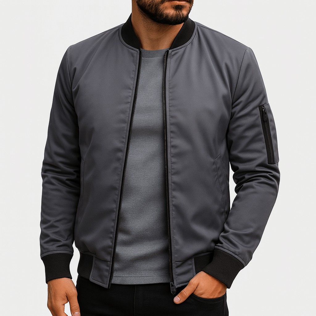 Luminovi | Zip-Pocket Bomber Jacket-Jacket