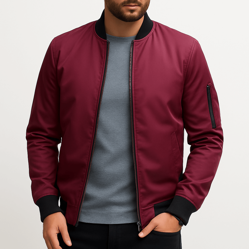 Luminovi | Zip-Pocket Bomber Jacket-Jacket