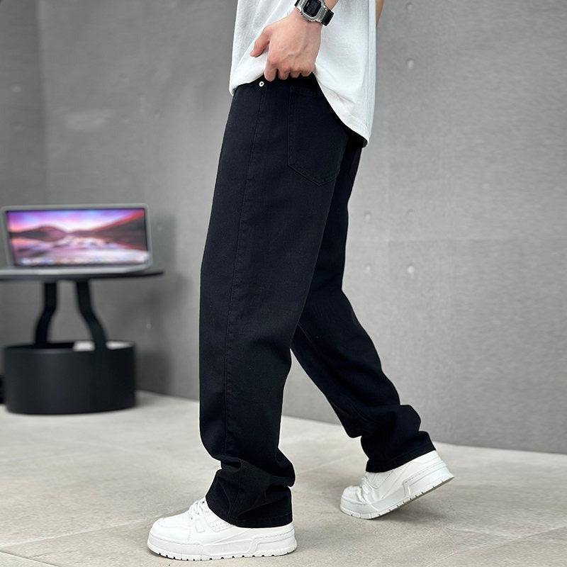 Mens Wide Leg Jeans with Relaxed Fit for Casual Wear