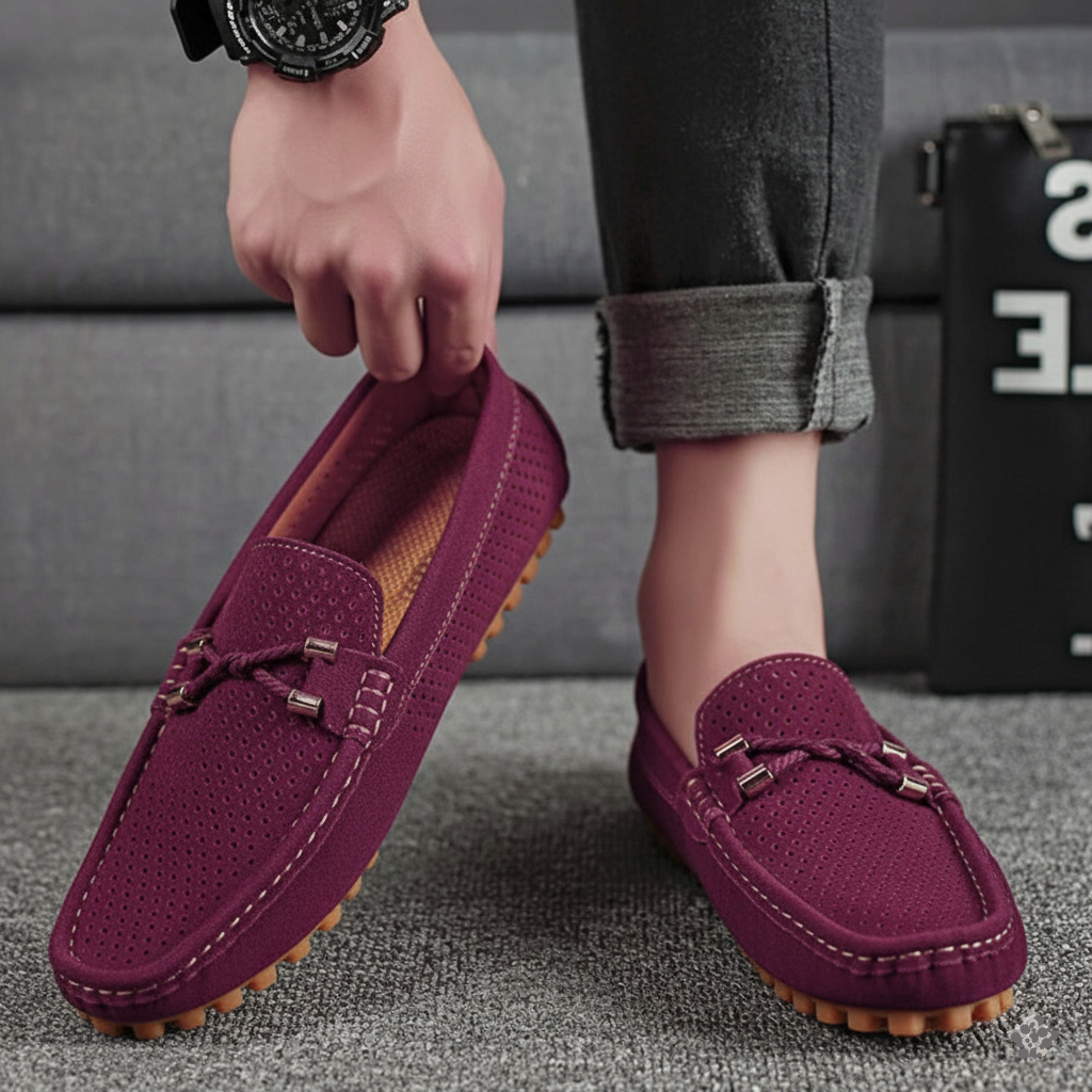 Mens Slip-On Loafers with Breathable Upper and Low Profile Design for Daily Casual Wear