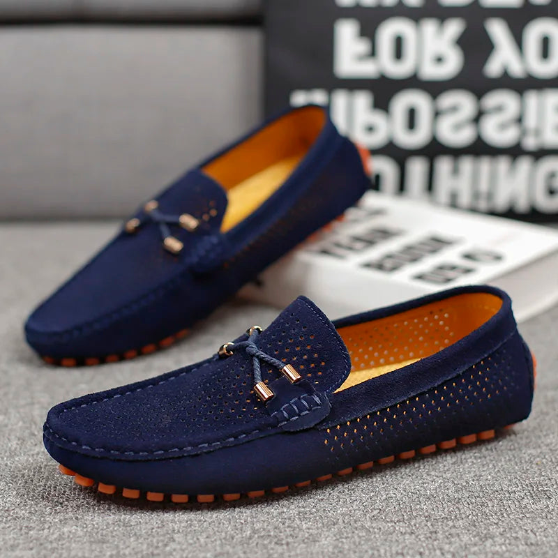 Mens Slip-On Loafers with Breathable Upper and Low Profile Design for Daily Casual Wear