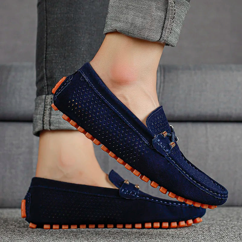 Mens Slip-On Loafers with Breathable Upper and Low Profile Design for Daily Casual Wear
