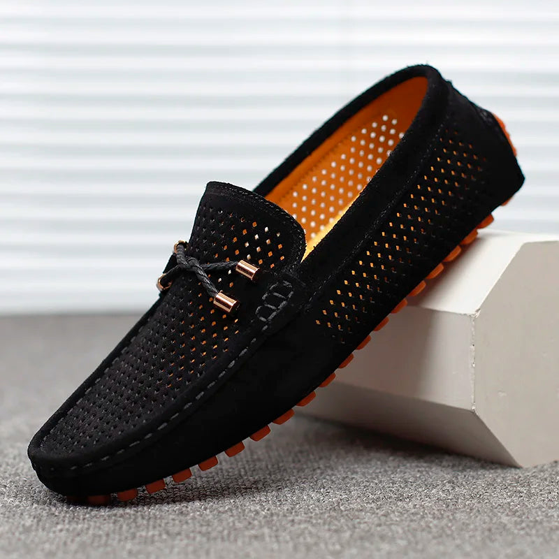Mens Slip-On Loafers with Breathable Upper and Low Profile Design for Daily Casual Wear