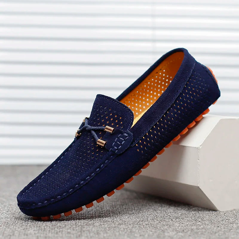 Mens Slip-On Loafers with Breathable Upper and Low Profile Design for Daily Casual Wear