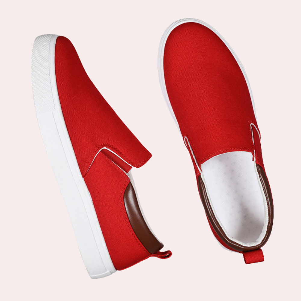 Mens Slip-On Loafers with Elastic Side Panels and Breathable Upper, Lightweight Casual Shoes