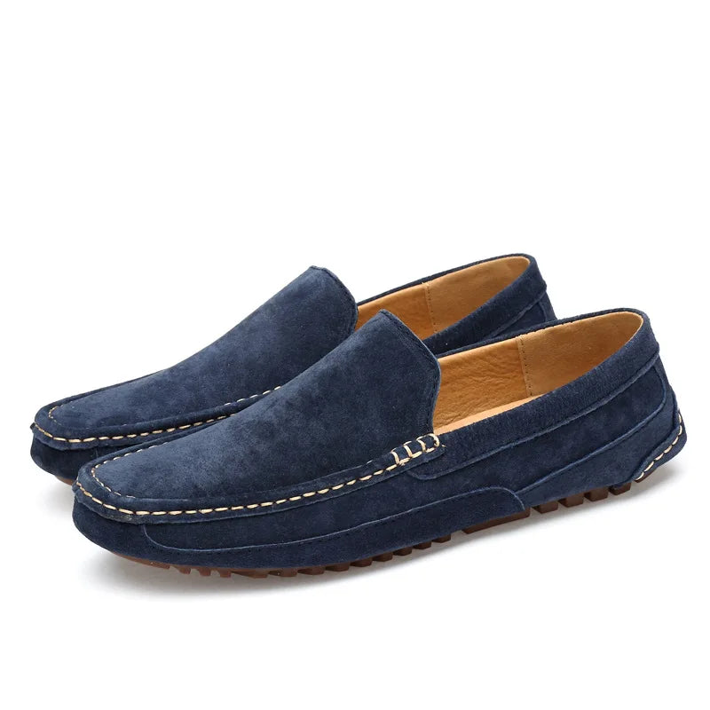 Mens Slip-On Loafers with Moccasin Stitching for Office and Professional Wear