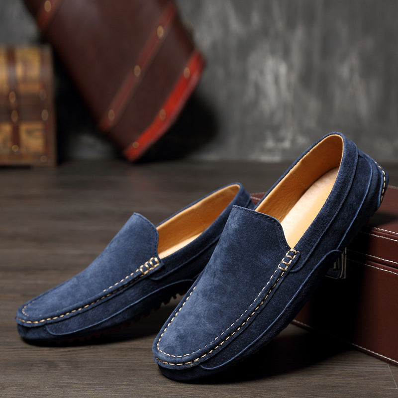 Mens Slip-On Loafers with Moccasin Stitching for Office and Professional Wear