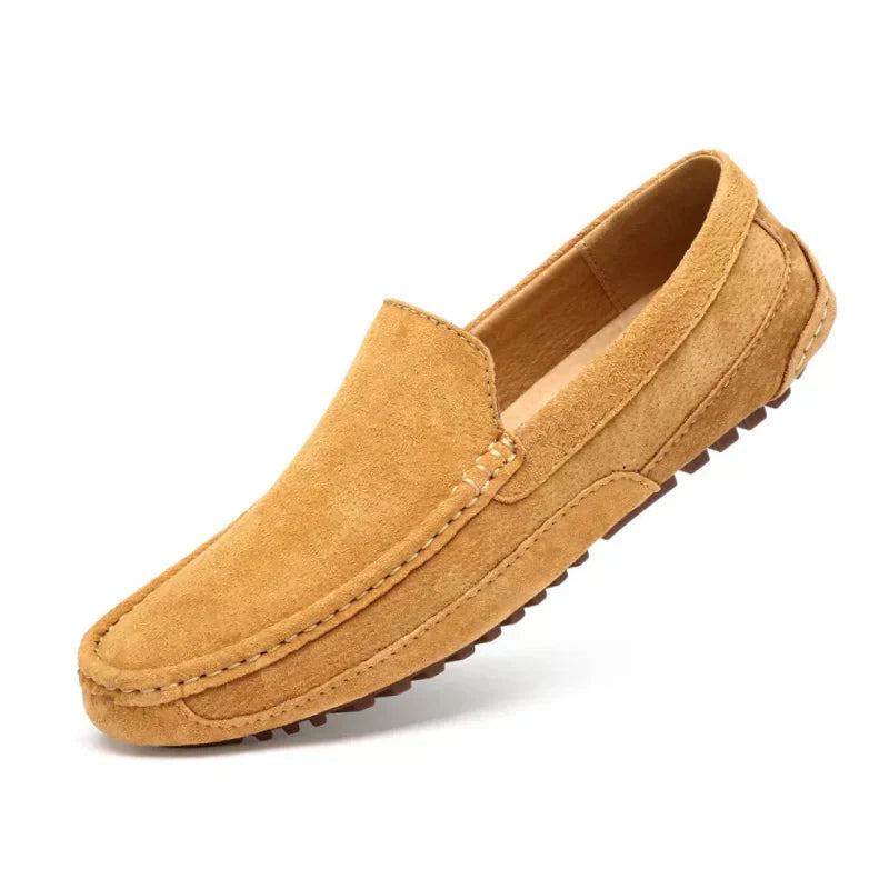 Mens Slip-On Loafers with Moccasin Stitching for Office and Professional Wear