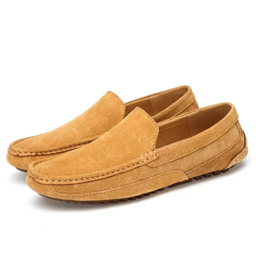 Mens Slip-On Loafers with Moccasin Stitching for Office and Professional Wear