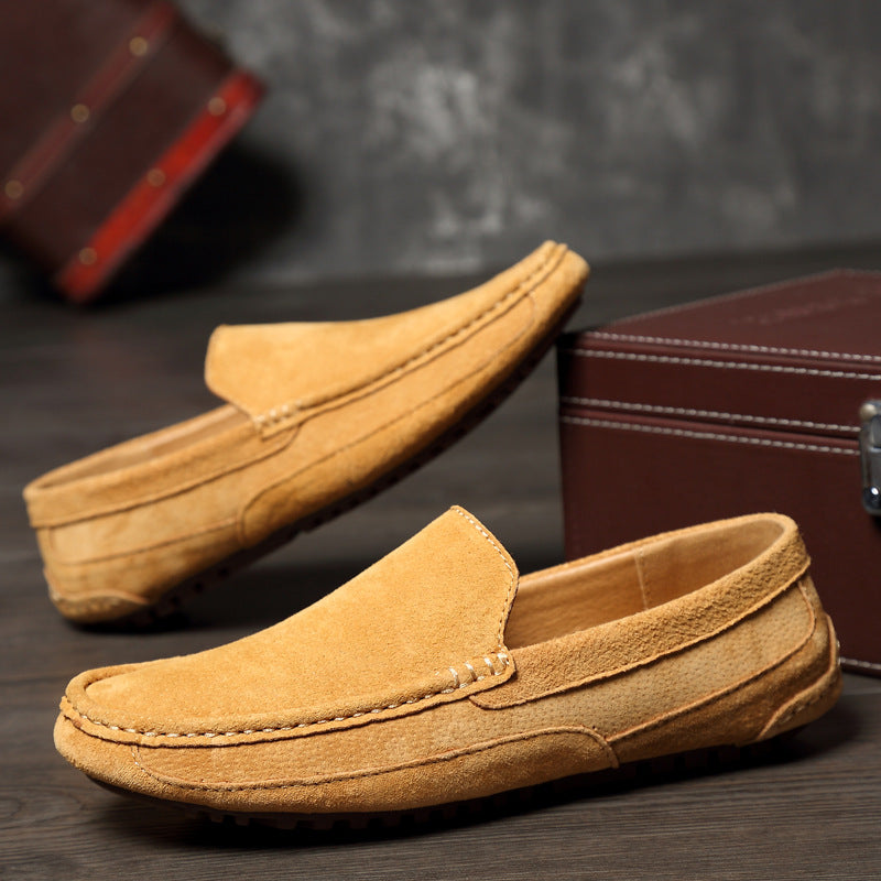 Mens Slip-On Loafers with Moccasin Stitching for Office and Professional Wear