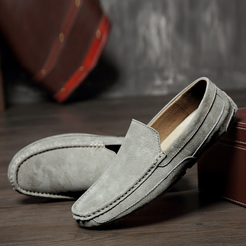 Mens Slip-On Loafers with Moccasin Stitching for Office and Professional Wear