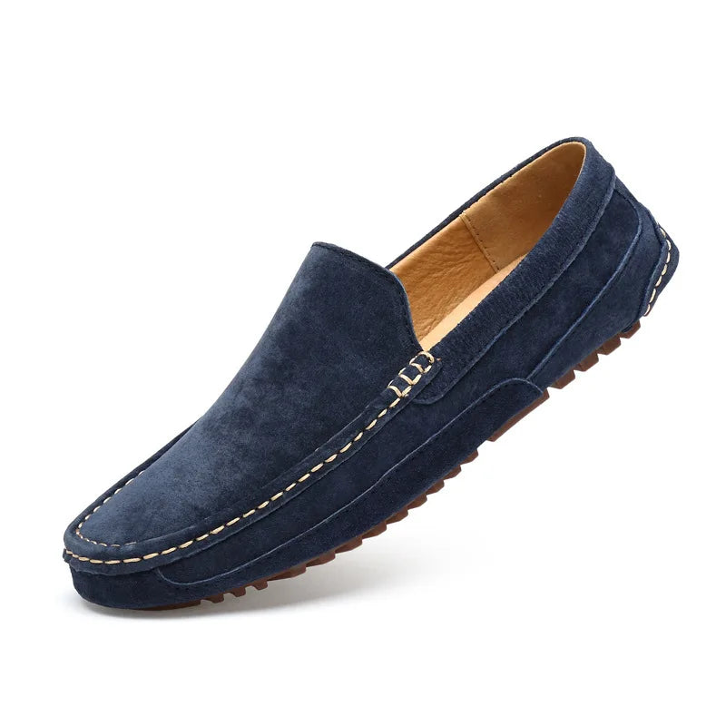 Mens Slip-On Loafers with Moccasin Stitching for Office and Professional Wear