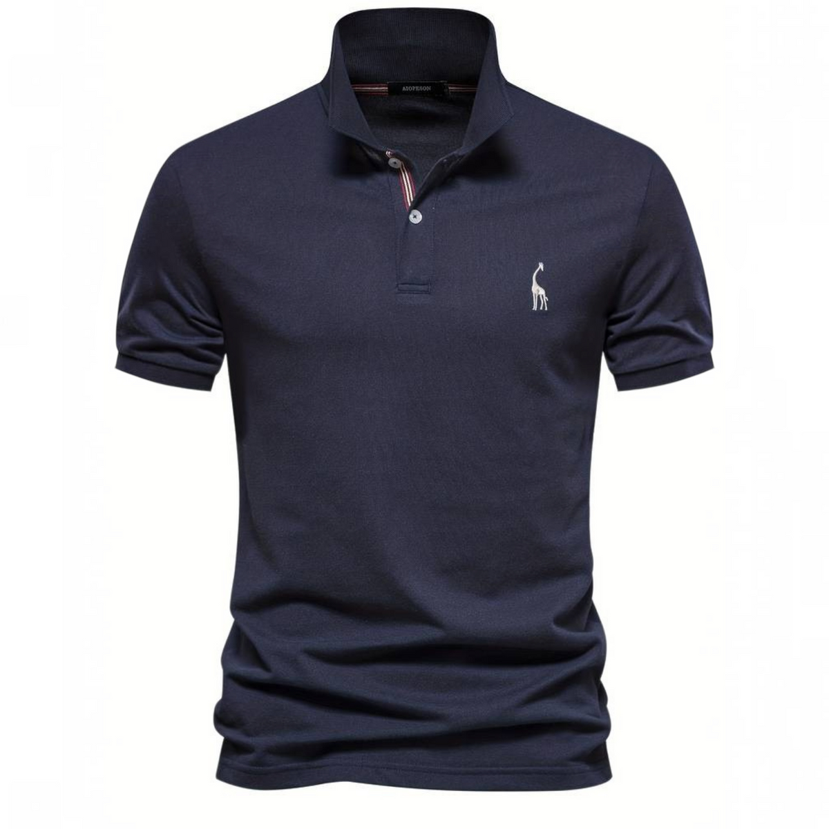 Mens Short Sleeve Polo with Breathable Cotton Blend and Classic Fit, Machine Washable