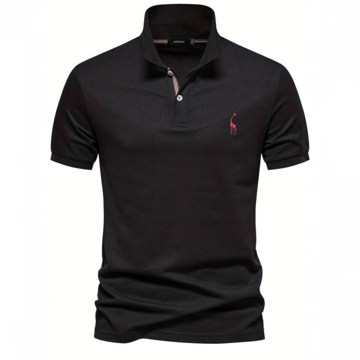 Mens Short Sleeve Polo with Breathable Cotton Blend and Classic Fit, Machine Washable