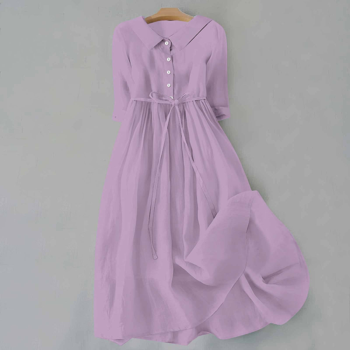 Womens Breathable Casual Dress with Relaxed Fit and Minimalist Design