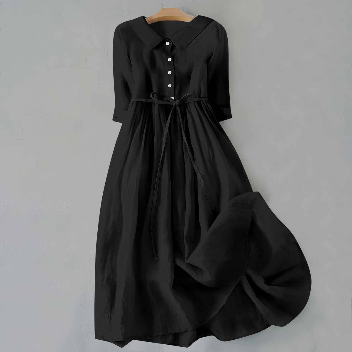 Womens Breathable Casual Dress with Relaxed Fit and Minimalist Design