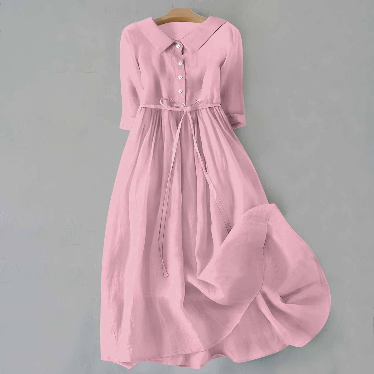 Womens Breathable Casual Dress with Relaxed Fit and Minimalist Design