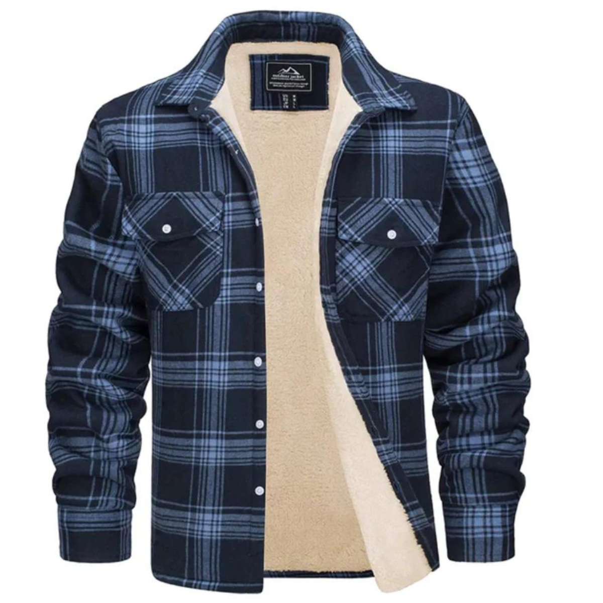Derrick | Men's Sherpa Lined Plaid Shirt Jacket - Image 9