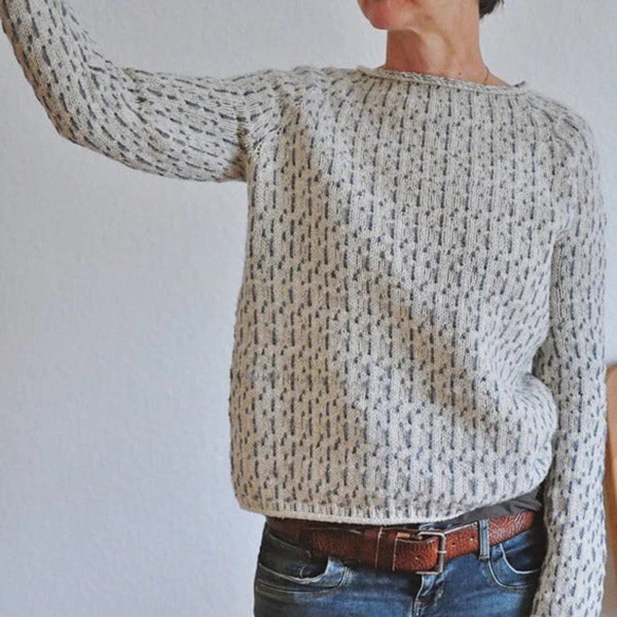 Boat Neck Sweater with Soft Breathable Knit and Relaxed Fit, Machine Washable