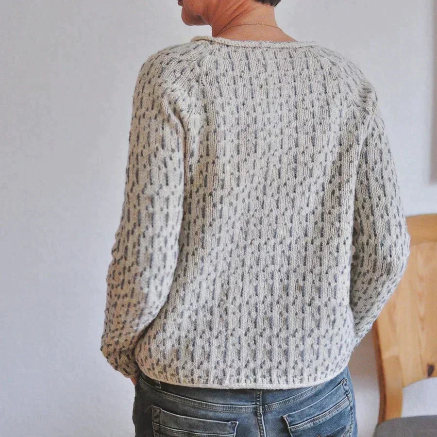 Boat Neck Sweater with Soft Breathable Knit and Relaxed Fit, Machine Washable