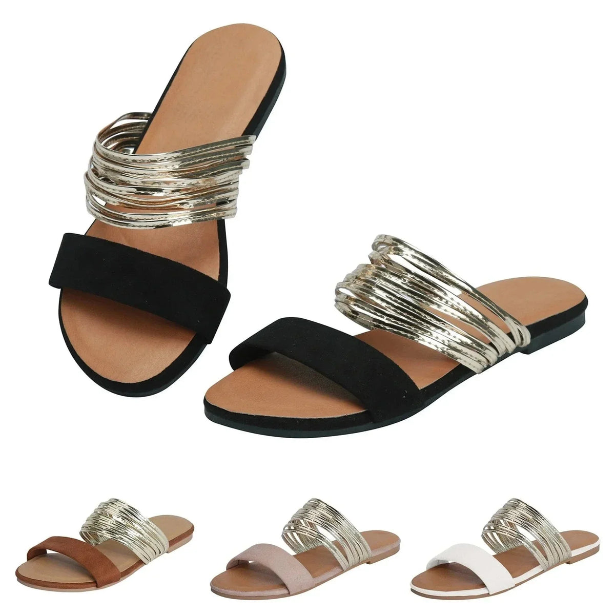Orthopedic Sandals with Arch Support and Lightweight Cushioning, Slip-On Design