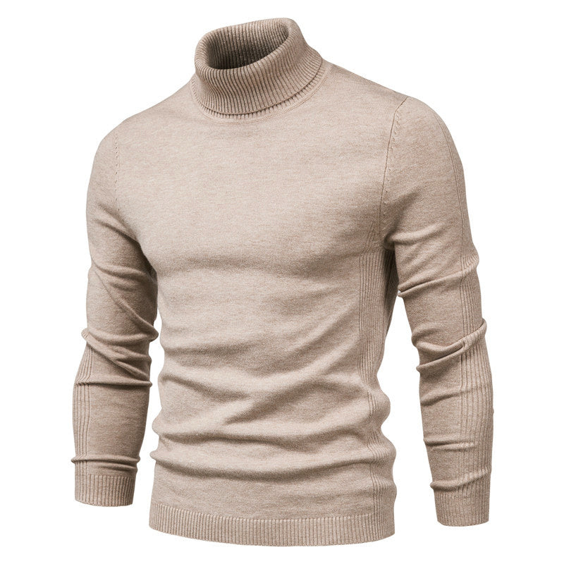 Mens Turtleneck Sweater with Soft Knit Blend and Relaxed Casual Fit, Machine Washable