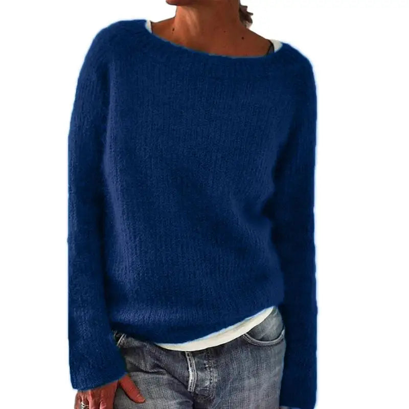 Womens Knit Pullover with Relaxed Fit and Breathable Soft Fabric, Machine Washable