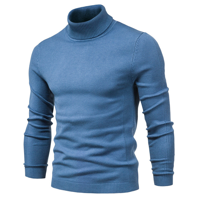 Mens Turtleneck Sweater with Soft Knit Blend and Relaxed Casual Fit, Machine Washable