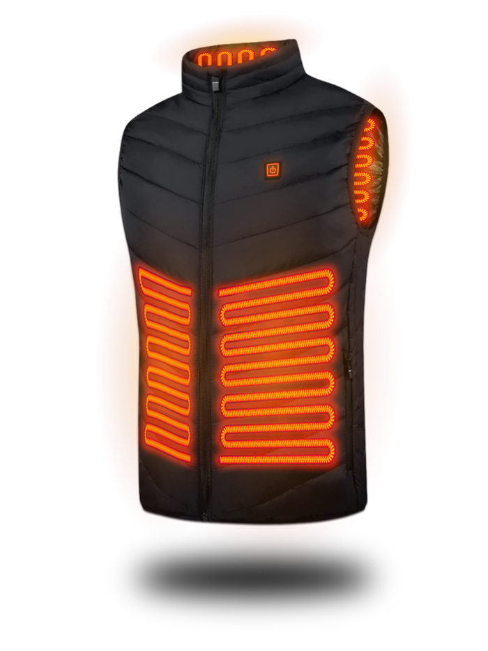 Thermal Vest with 11-Zone Carbon Fiber Heating and 12-Hour Battery
