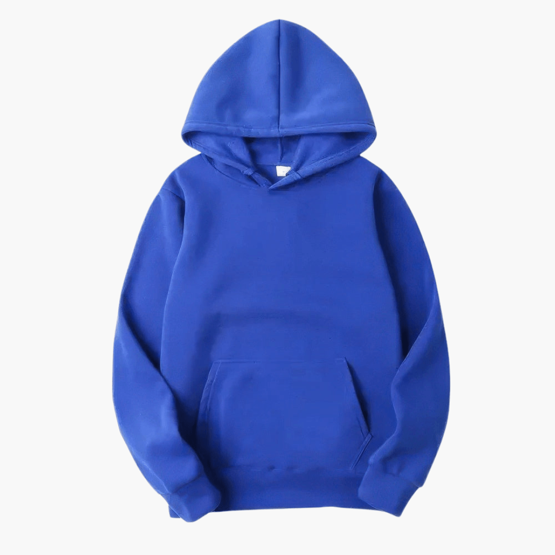 Mens Relaxed Fit Pullover Hoodie with Adjustable Hood and Kangaroo Pocket