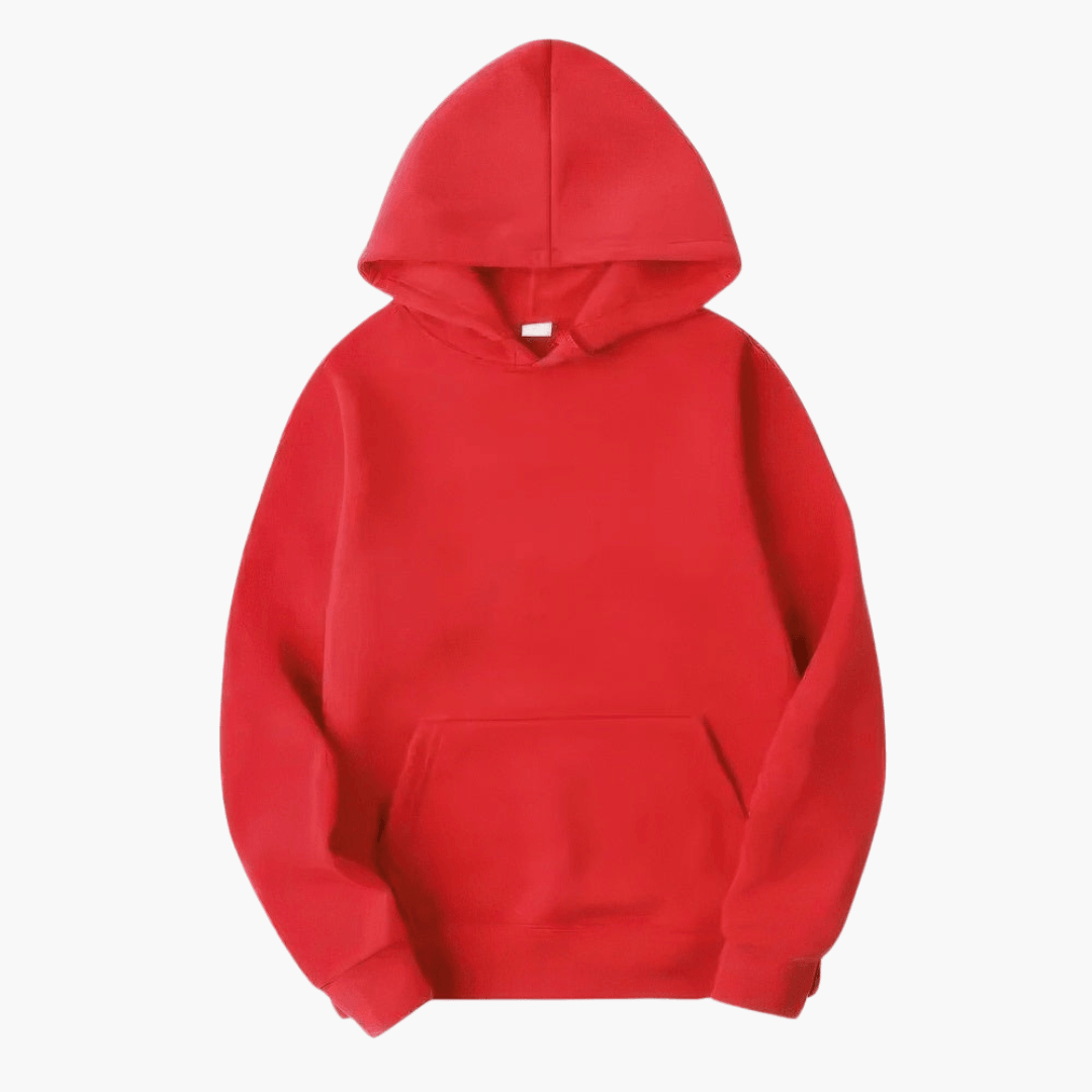 Mens Relaxed Fit Pullover Hoodie with Adjustable Hood and Kangaroo Pocket