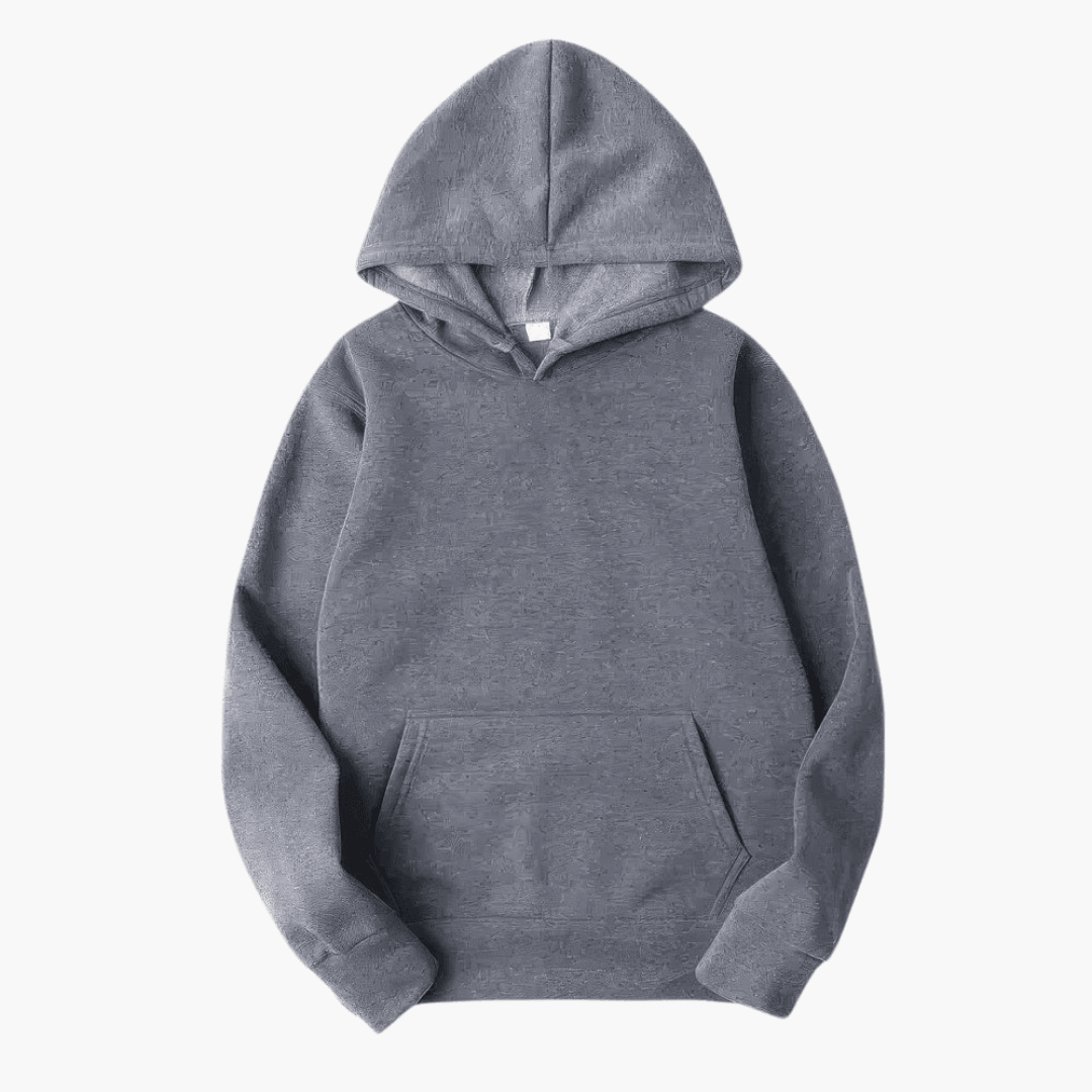 Mens Relaxed Fit Pullover Hoodie with Adjustable Hood and Kangaroo Pocket