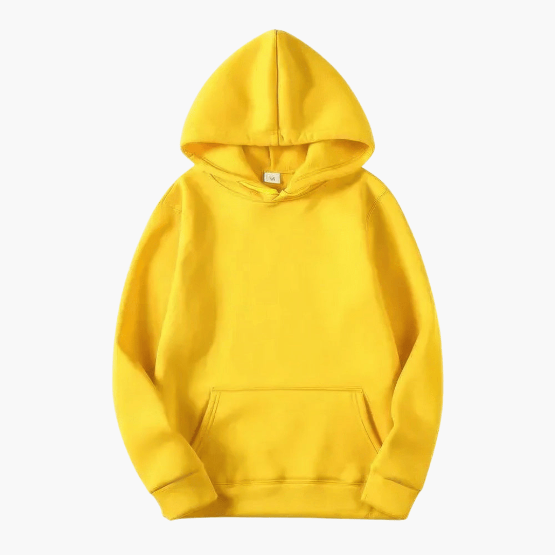 Mens Relaxed Fit Pullover Hoodie with Adjustable Hood and Kangaroo Pocket