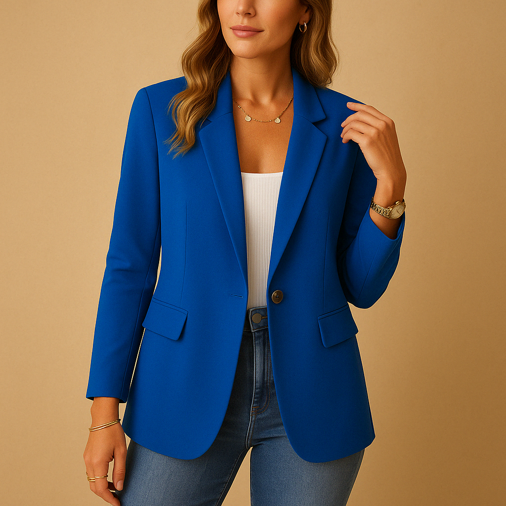 Tailored Womens Blazer with Stretch Comfort and Versatile Styling, All-Season