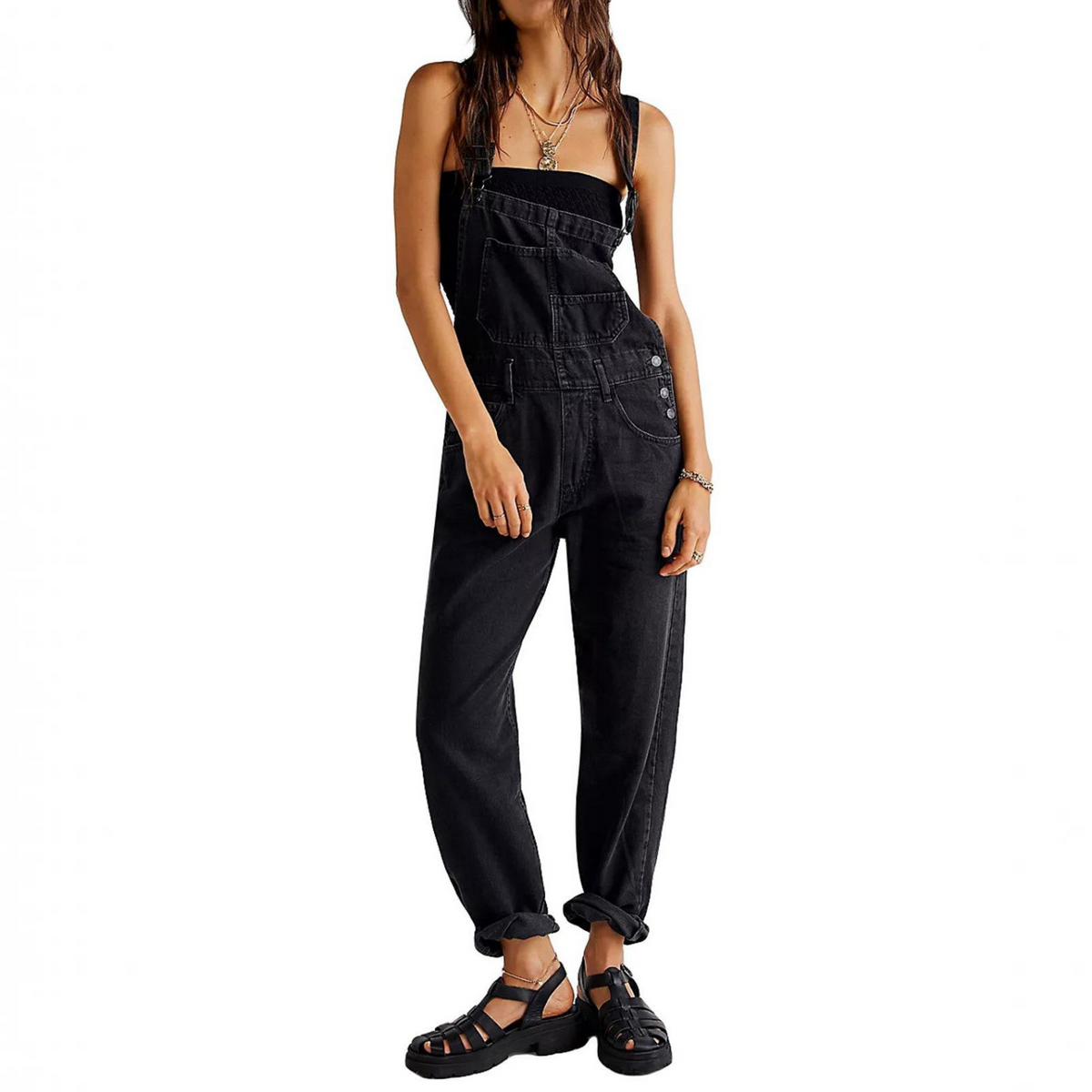 Straight-Leg Jumpsuit for Women with Relaxed Fit and Versatile Design