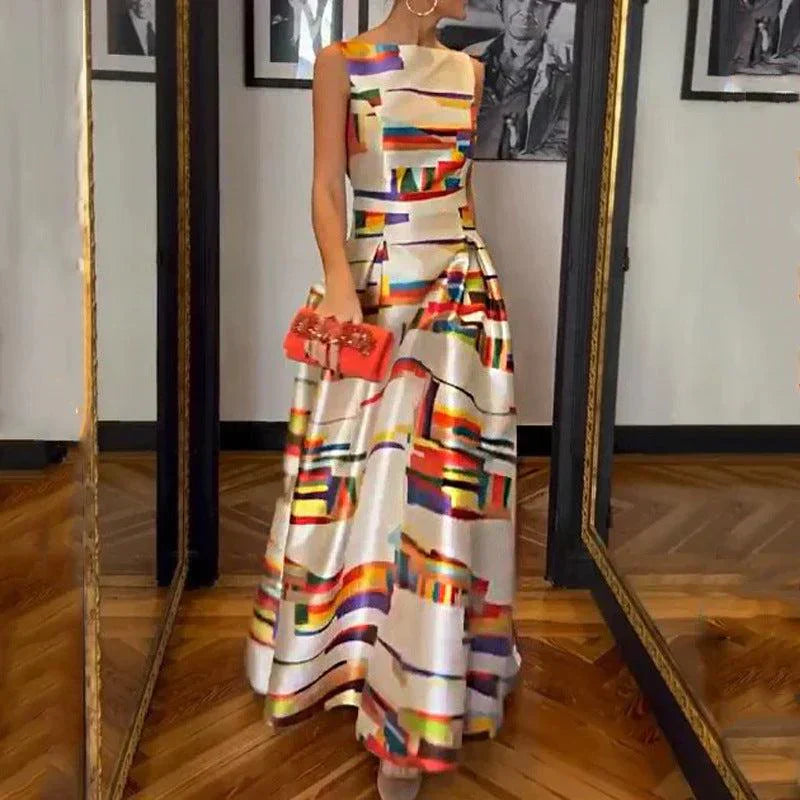 Sleeveless Maxi Dress for Wedding Guests and Formal Events