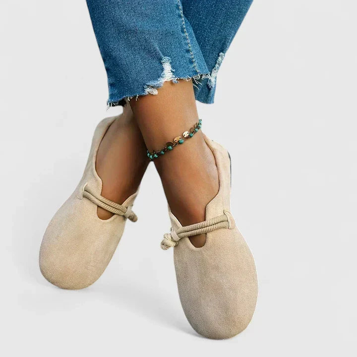 Rope-Tie Closed Toe Loafers for Women