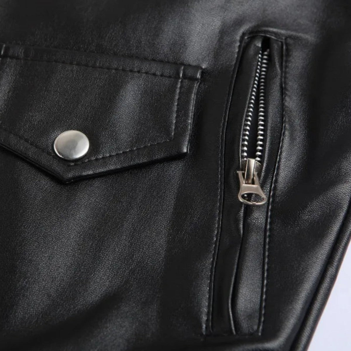 Mens Casual Flight Jacket with Waist Buckle and Shoulder Straps