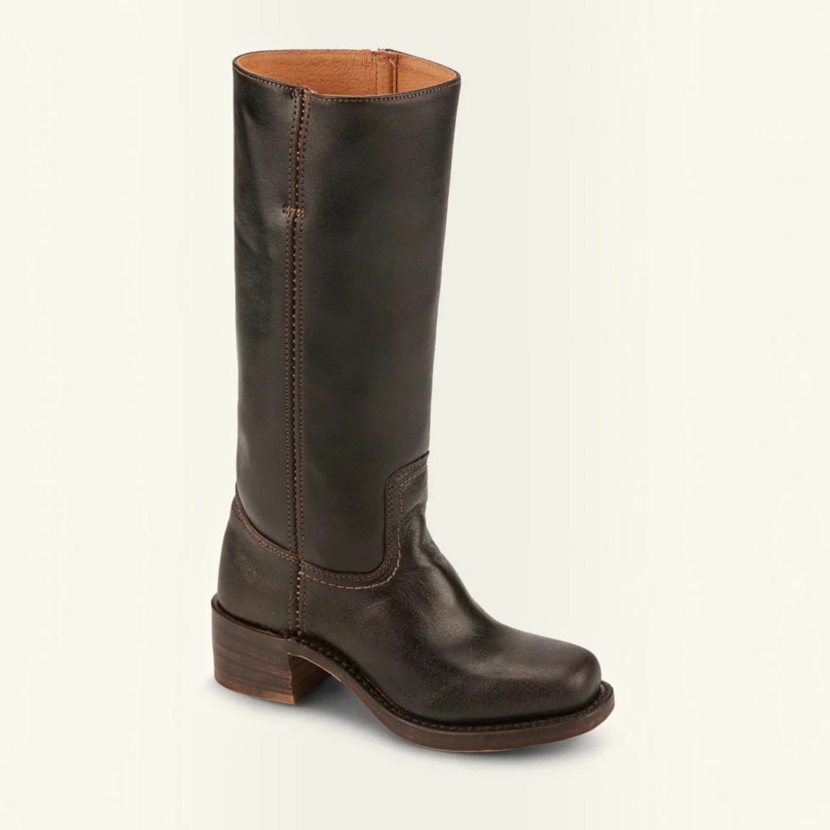Womens Cowboy Boots with Leather Upper and Cushioned Insole, Pointed Toe Angled Heel