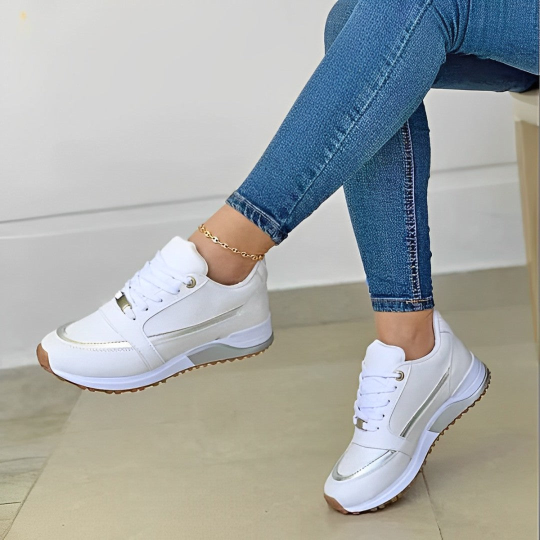 Womens Walking Shoes with Breathable Knit and Cushioned Insole, Non-Slip Outsole