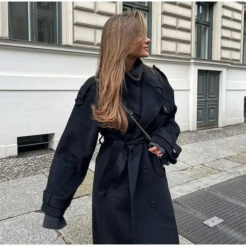 Cheri | Women's Double-Breasted Trench Coat - Image 3