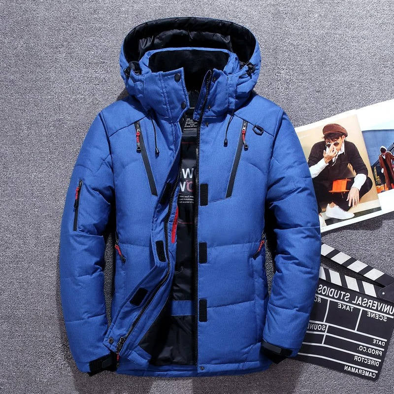 Mens Padded Parka with Adjustable Hood