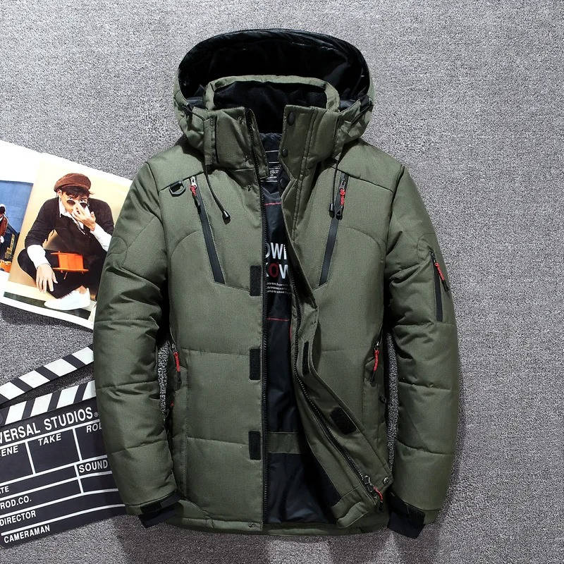 Mens Padded Parka with Adjustable Hood